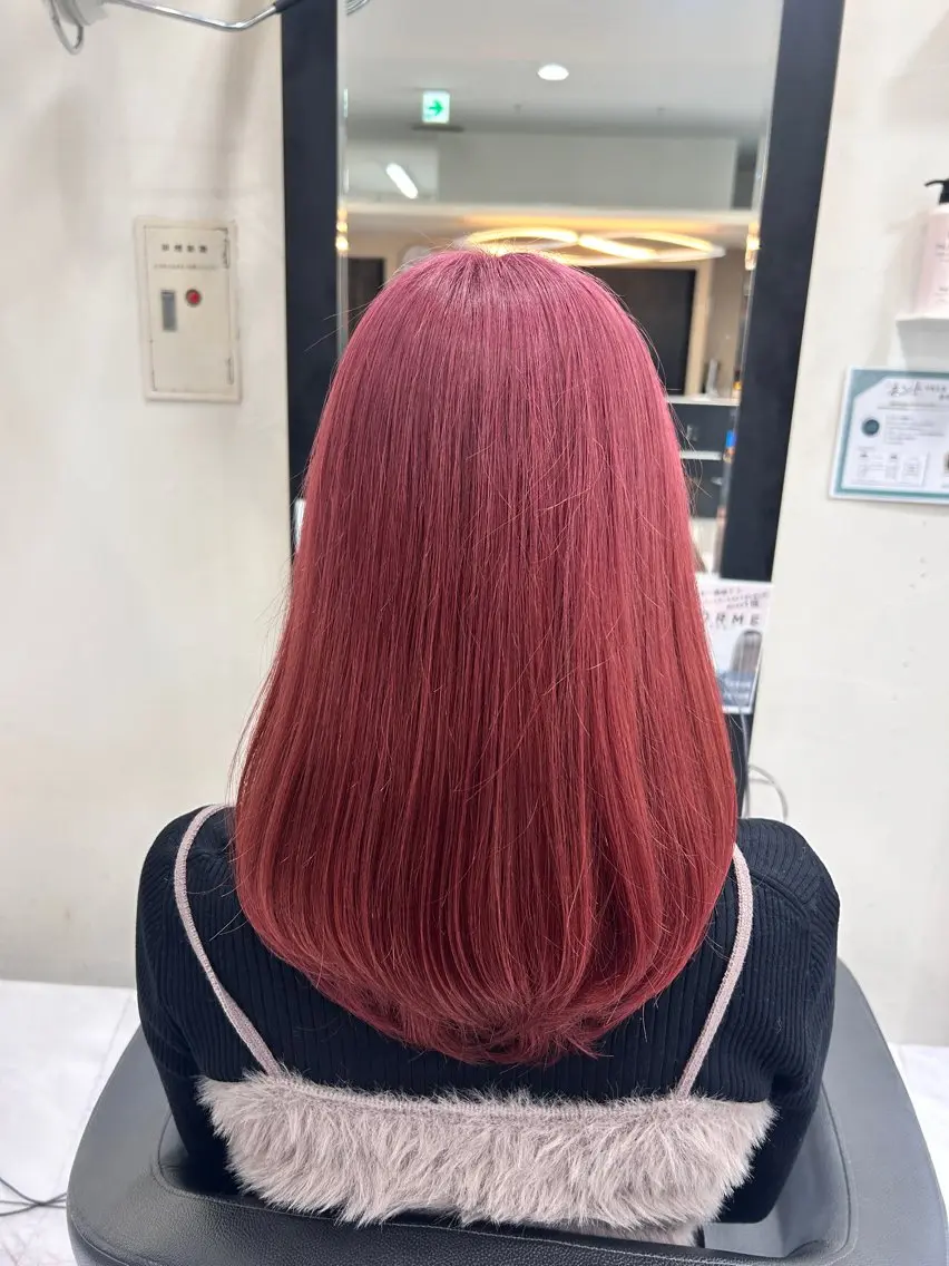 ロング カラー ピンクカラー ヘアカラー 🍊小川実里🍊 /カラーレイヤーのヘアスタイル