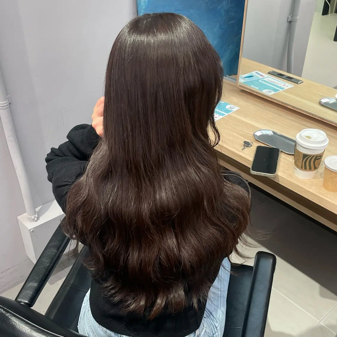 カラー ブラウンカラー ヘアカラー トリートメント とば みゆうのヘアスタイル
