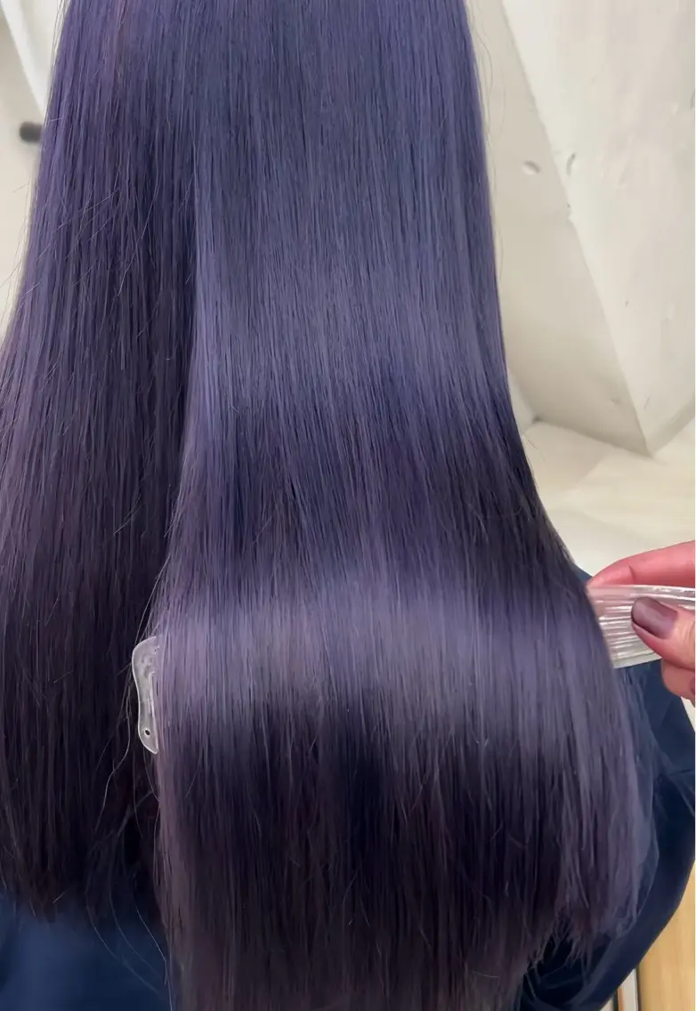 ロング カラー ダブルカラー ヘアカラー あち⭐️大阪｜ ハイトーン｜レイヤーのヘアスタイル