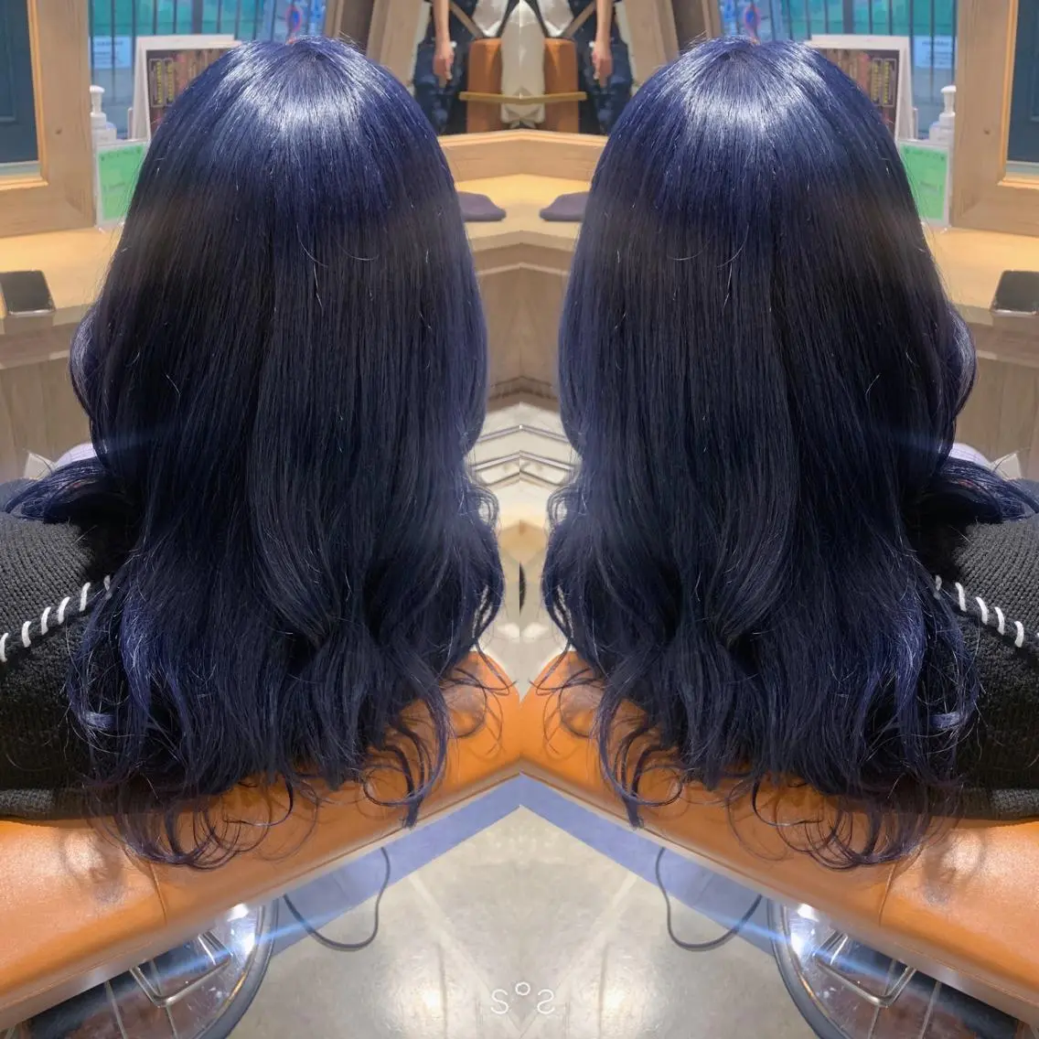 ロング カラー ブルーカラー ブルージュ 韓国🇰🇷 ✂︎hair 内田愛のヘアスタイル