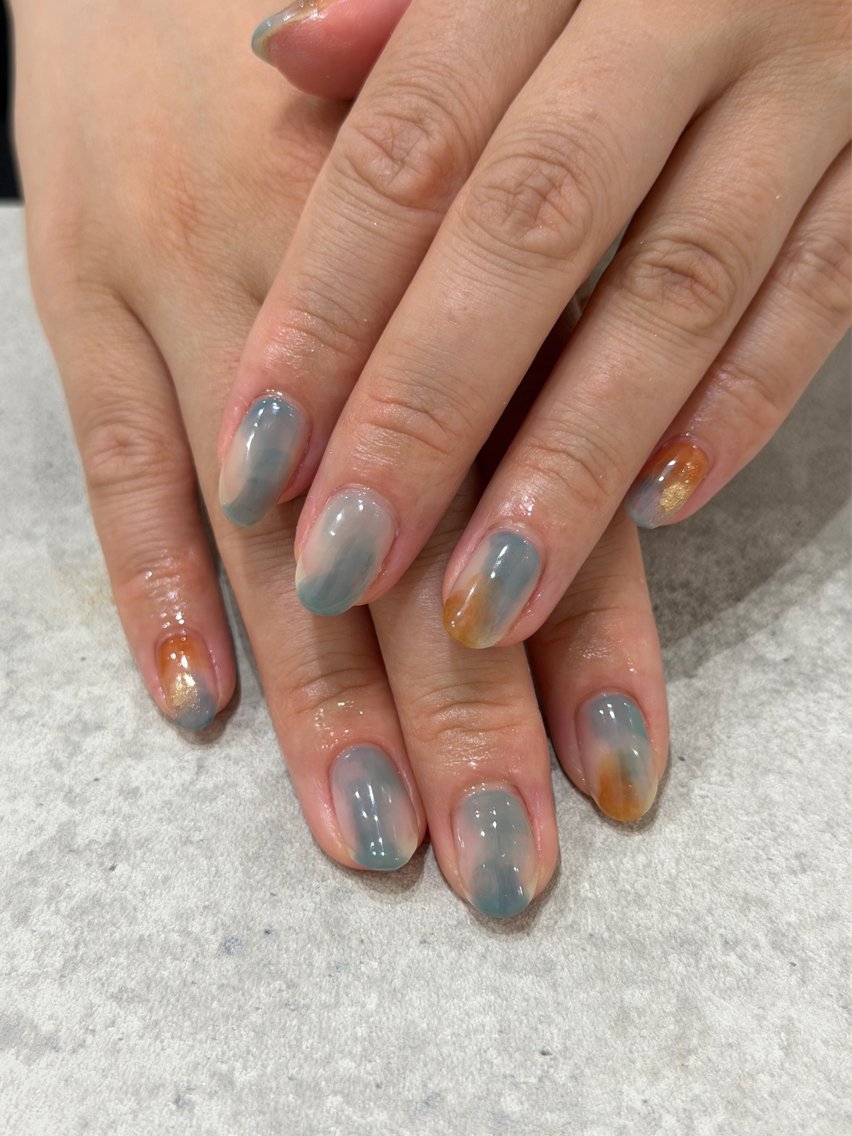 ネイル ニュアンスネイル シンプルネイル ハンドネイル ヤザワ アユミのネイルデザイン