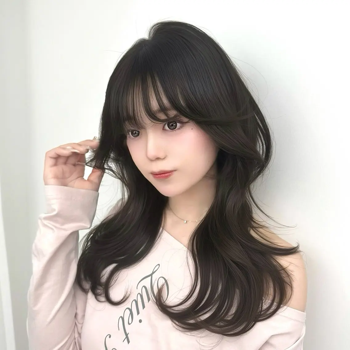 ロング カラー くびれヘア 髪質改善 韓国風ヘア レイヤーカット 似合わせカット カット 縮毛矯正 トリートメント 韓国ヘア🇰🇷× 髪質改善🫧テルのヘアスタイル