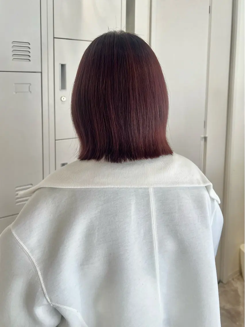 ミディアム カラー カット ヘアカラー トリートメント 黒阪 なみのヘアスタイル