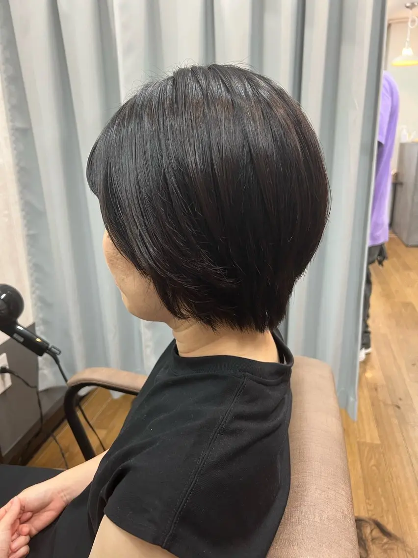 ショート ショートボブ ボブ ショートヘア カット ヘアカラー トリートメント TELA HAIR 幕張本郷店 千尋のヘアスタイル
