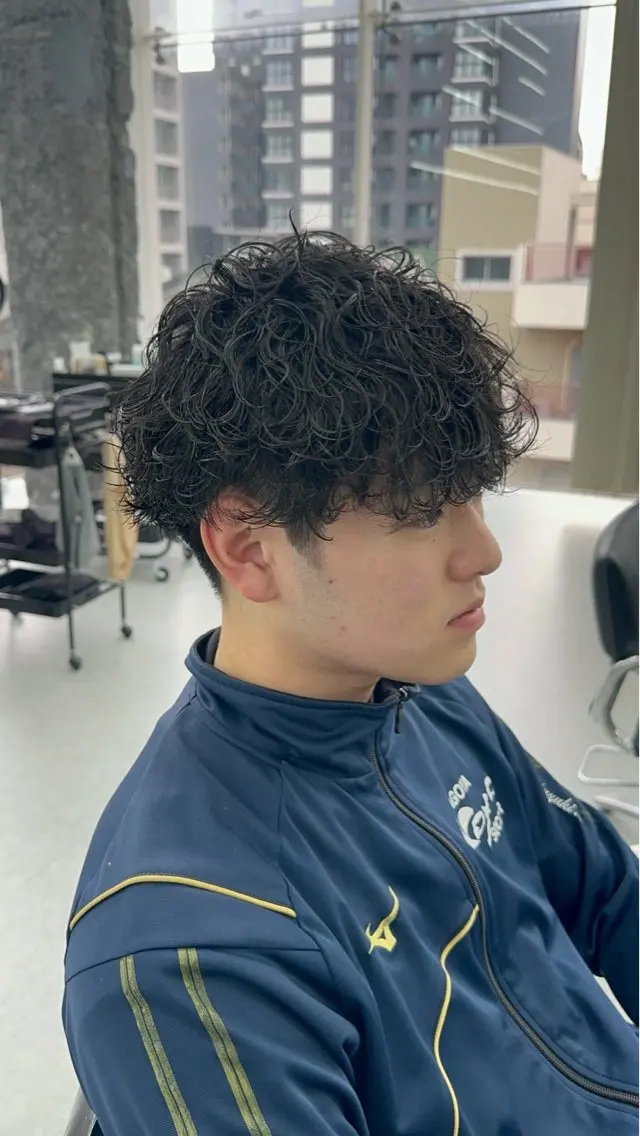 ショート パーマ メンズ カット パーマ DEW SHUNSUKEのヘアスタイル