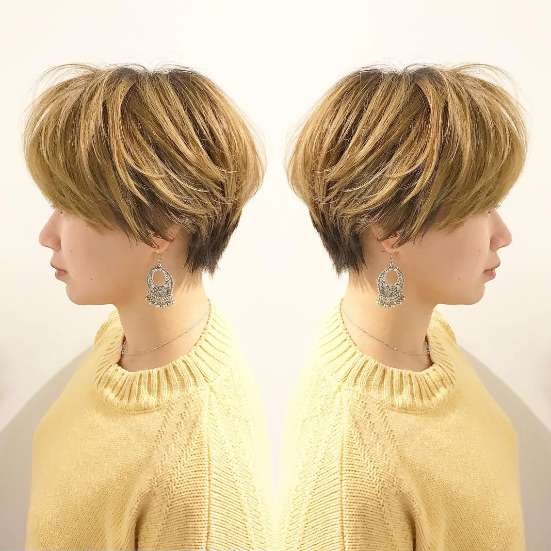 ショート カラー ハイトーンカラー ショートヘア カット ヘアカラー トリートメント ショートヘア💫 ハイトーン西田拓馬のヘアスタイル