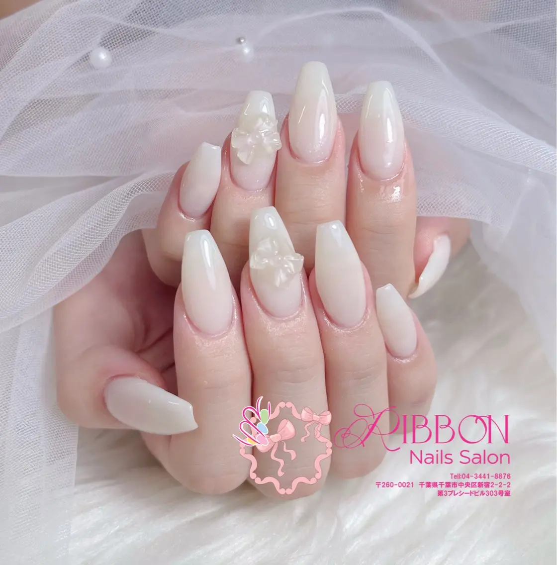 ネイル フットネイル フレンチネイル ジェルネイル マグネットネイル 持ち込み ハンドネイル Ribbonnail salonのネイルデザイン