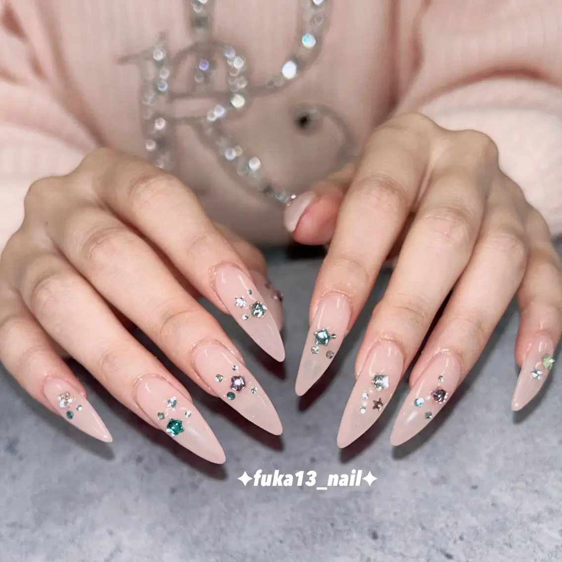 ネイル 長さ出し 韓国ネイル 持ち込み スカルプネイル ハンドネイル Nail♡Fuka. /6月予約受付中のネイルデザイン