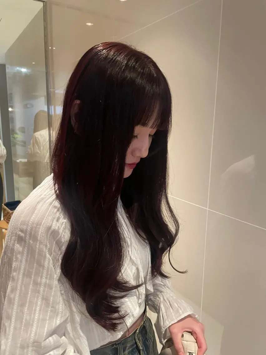 セミロング カラー レッドカラー カット ヘアカラー トリートメント レイヤー/縮毛矯正 🪄chihiroのヘアスタイル