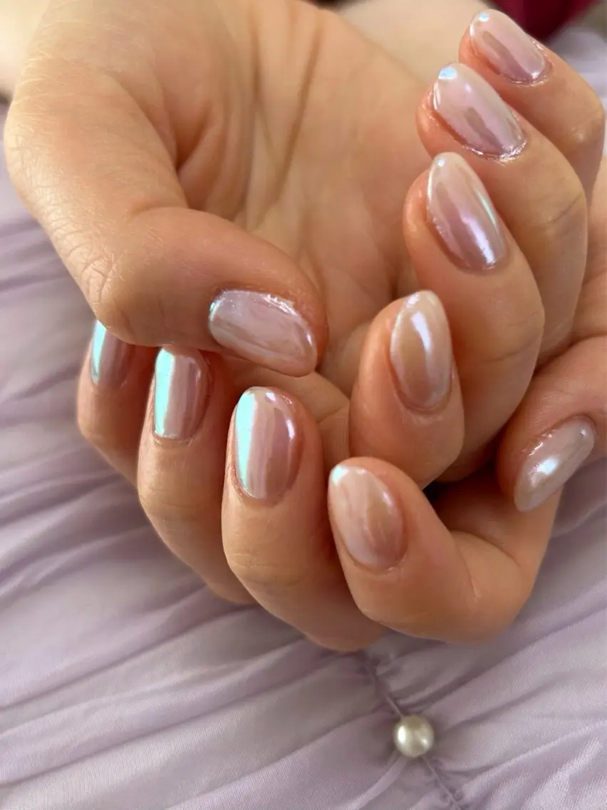 ネイル オーロラネイル ハンドネイル nailsalon magentaのネイルデザイン