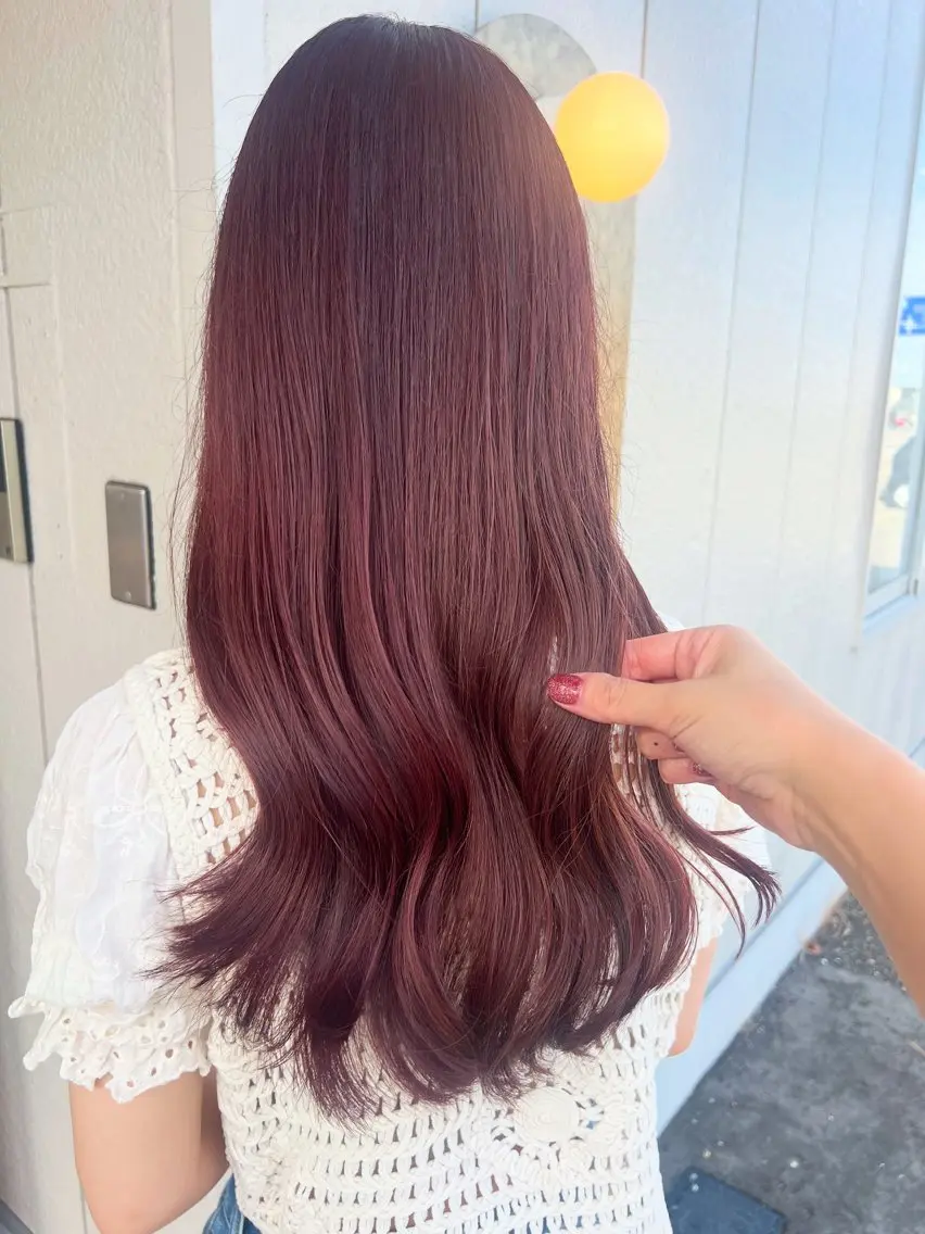 ロング カラー パーマ ヘアアレンジ メンズ カット ヘアカラー トリートメント ヘッドスパ 透明感カラー/ 新潟万代/池野里衣のヘアスタイル