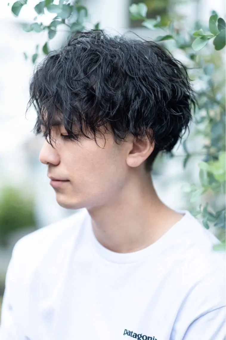 ミディアム ミディアムパーマ ツイストパーマ 原 康之のヘアスタイル