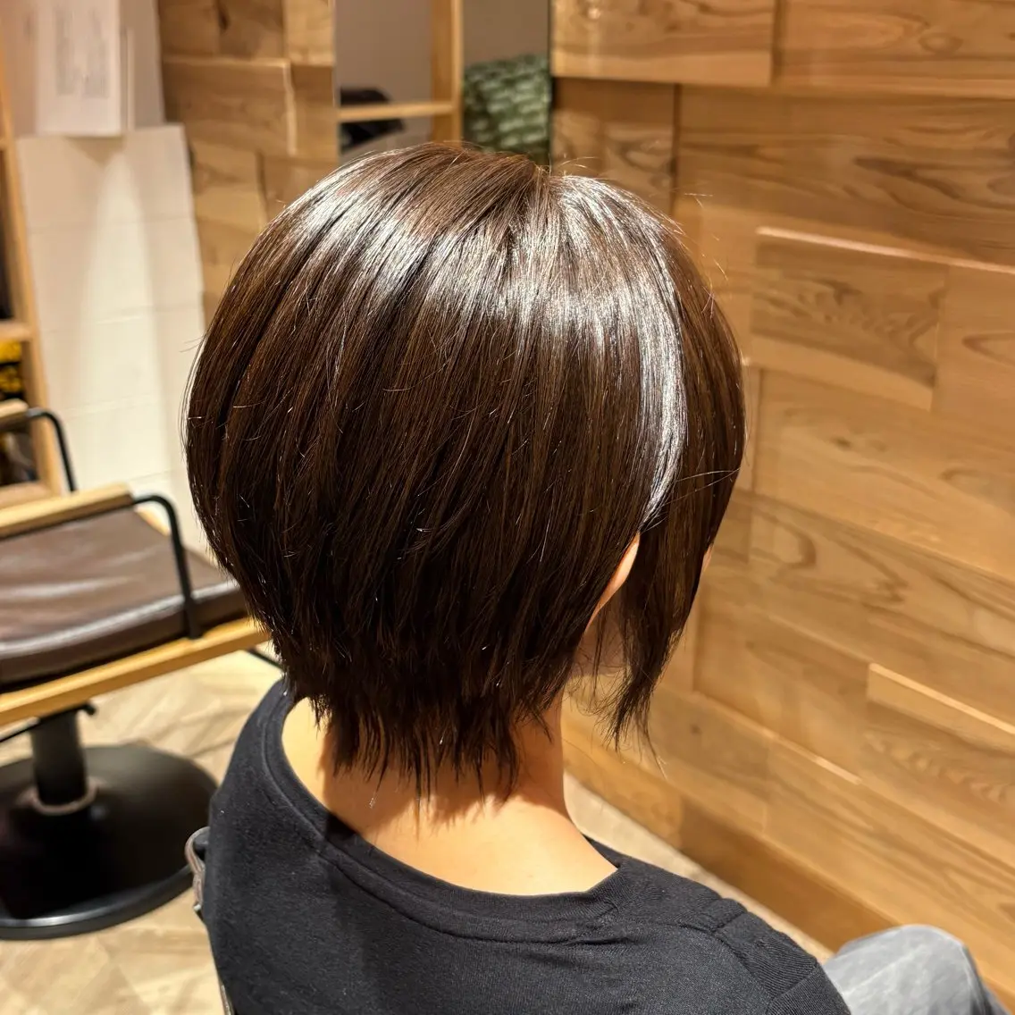 ショート カラー カット ヘアカラー トリートメント Riri/ボブ/顔 周り/レイヤーカットのヘアスタイル