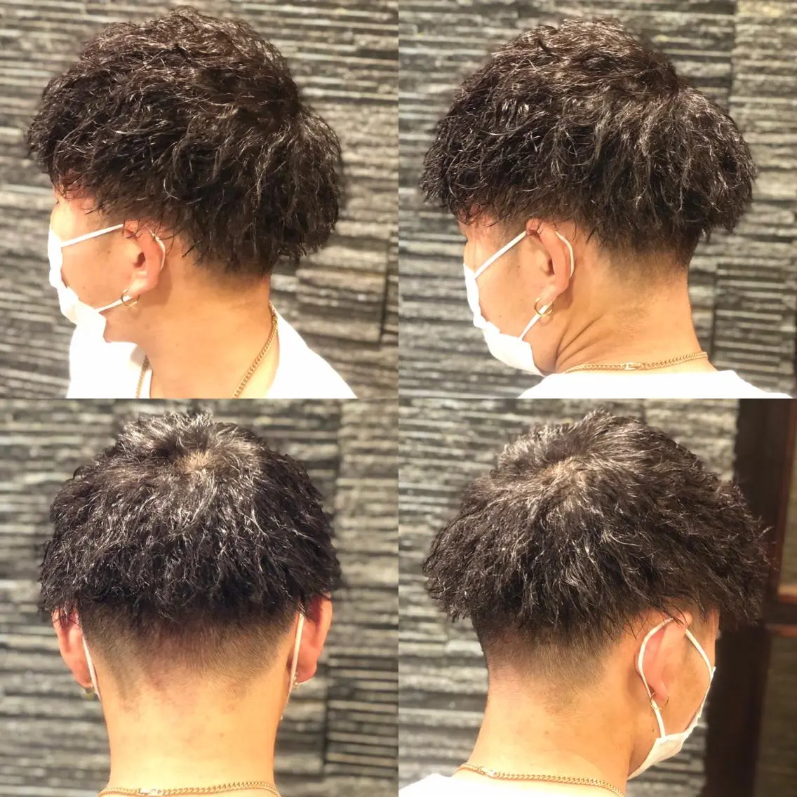ミディアム パーマ ヘアアレンジ メンズ 萩原 勇樹のヘアスタイル