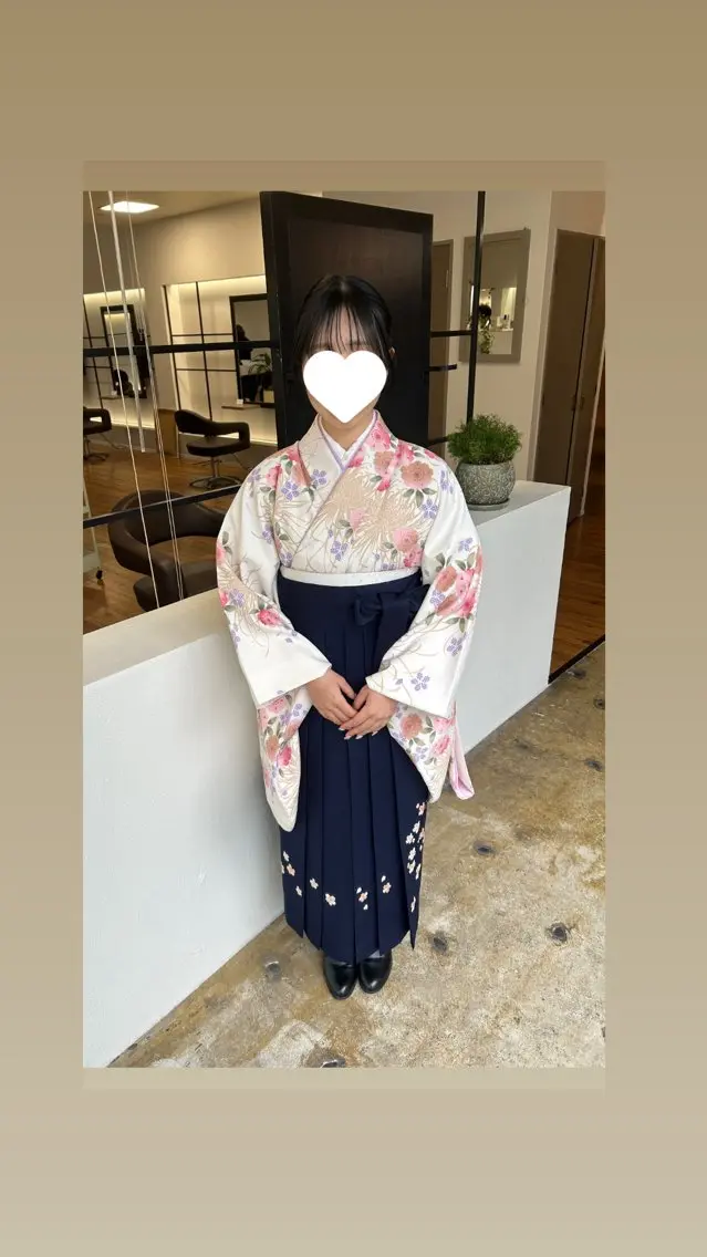 着付け ながの みさきのヘアスタイル
