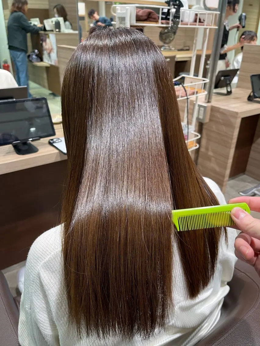 ロング カット 縮毛矯正 店長／髪質改善 田中優太のヘアスタイル