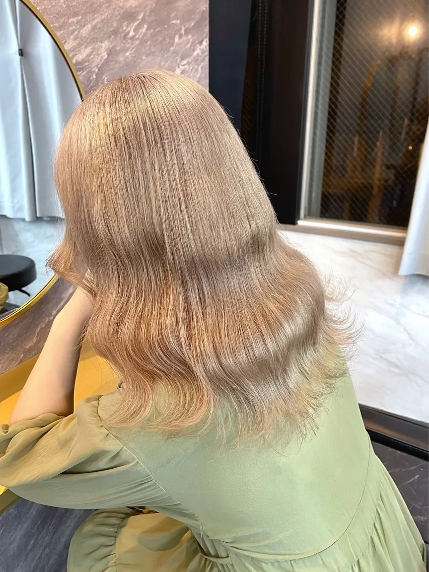 ミディアム カラー ヘアカラー トリートメント 髪質改善/堀江 ケアカラーtoshiのヘアスタイル