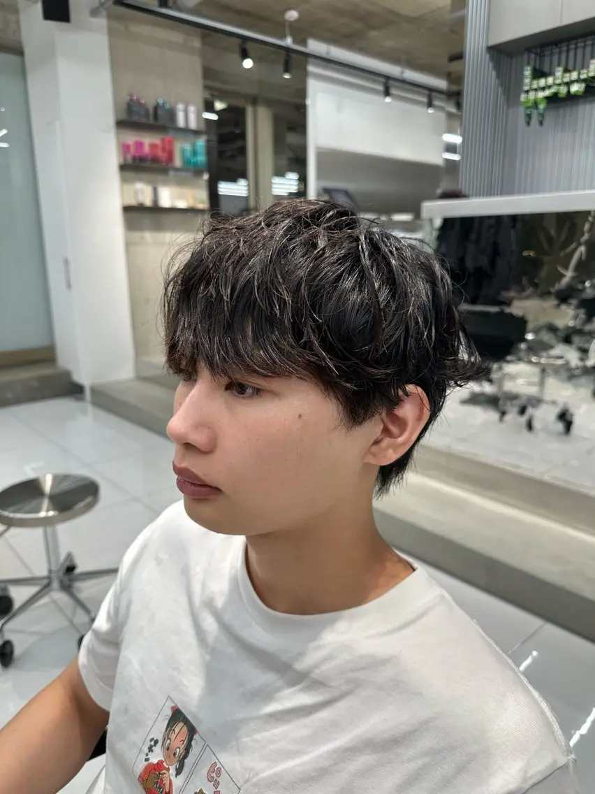 ショート パーマ メンズ メンズパーマ カット パーマ トリートメント fifth_Oita 安藤海哉のヘアスタイル