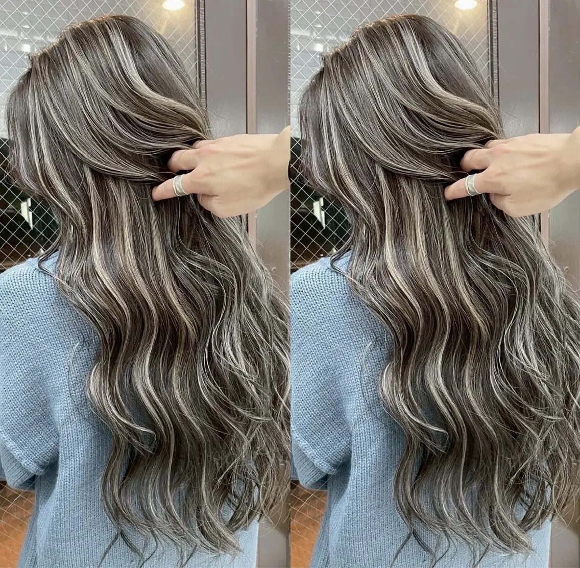 ロング カラー 韓国風ヘア カット ヘアカラー フェード・メッシュ ハイトーン/fumaのヘアスタイル
