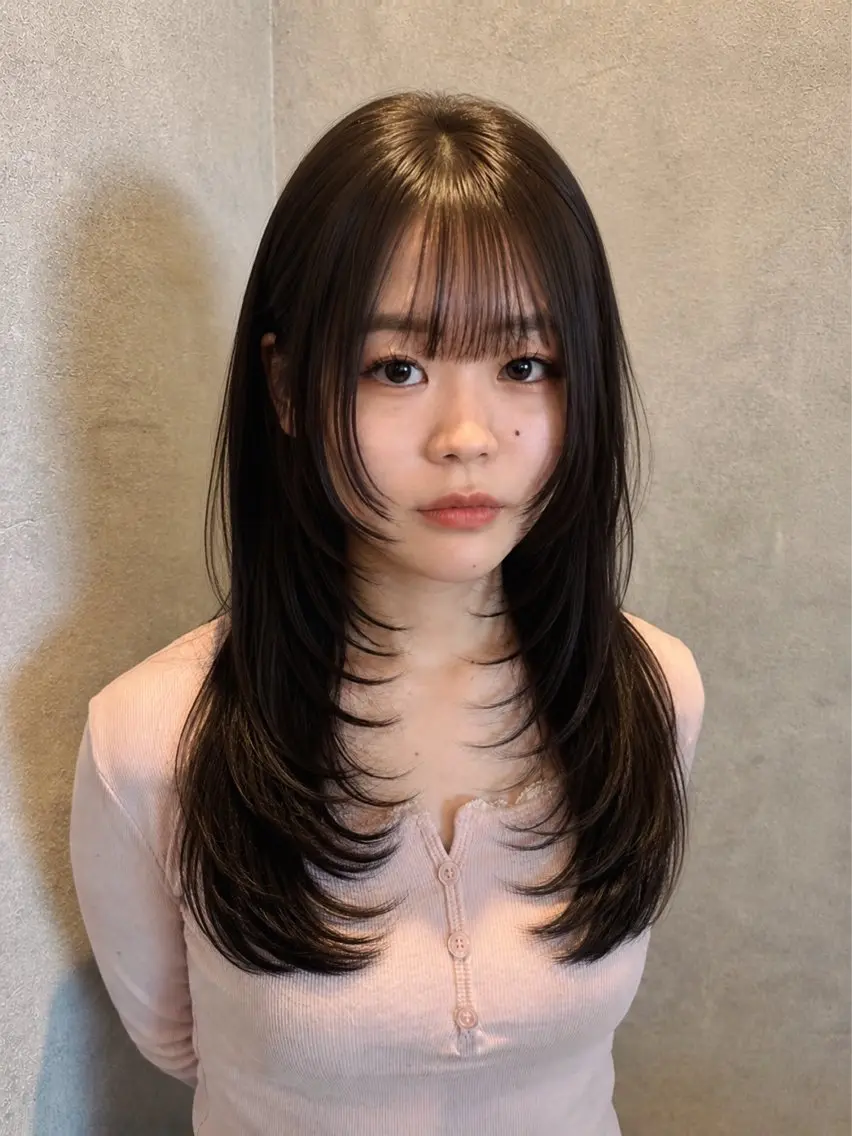 ロング カット ヘアカラー トリートメント レイヤー/ハッシュ 三好悠生のヘアスタイル