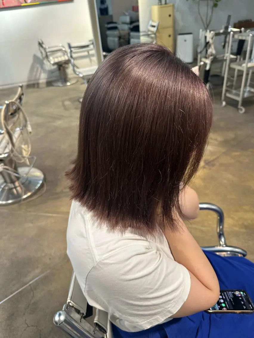 ミディアム カラー ラベンダーカラー ラベンダーピンク ピンクカラー 艶カラー✨ ʜɪʀᴀʀɪのヘアスタイル