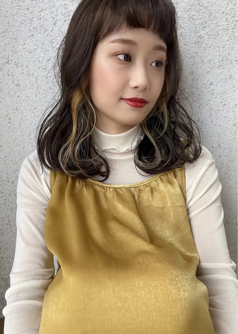 セミロング ボブ 髪質改善 韓国風ヘア レイヤーカット 縮毛矯正 suii..hair designのヘアスタイル