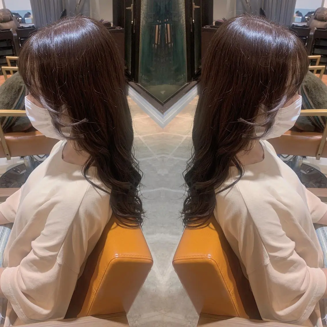 ロング カラー ベージュカラー オリーブベージュ 韓国🇰🇷 ✂︎hair 内田愛のヘアスタイル