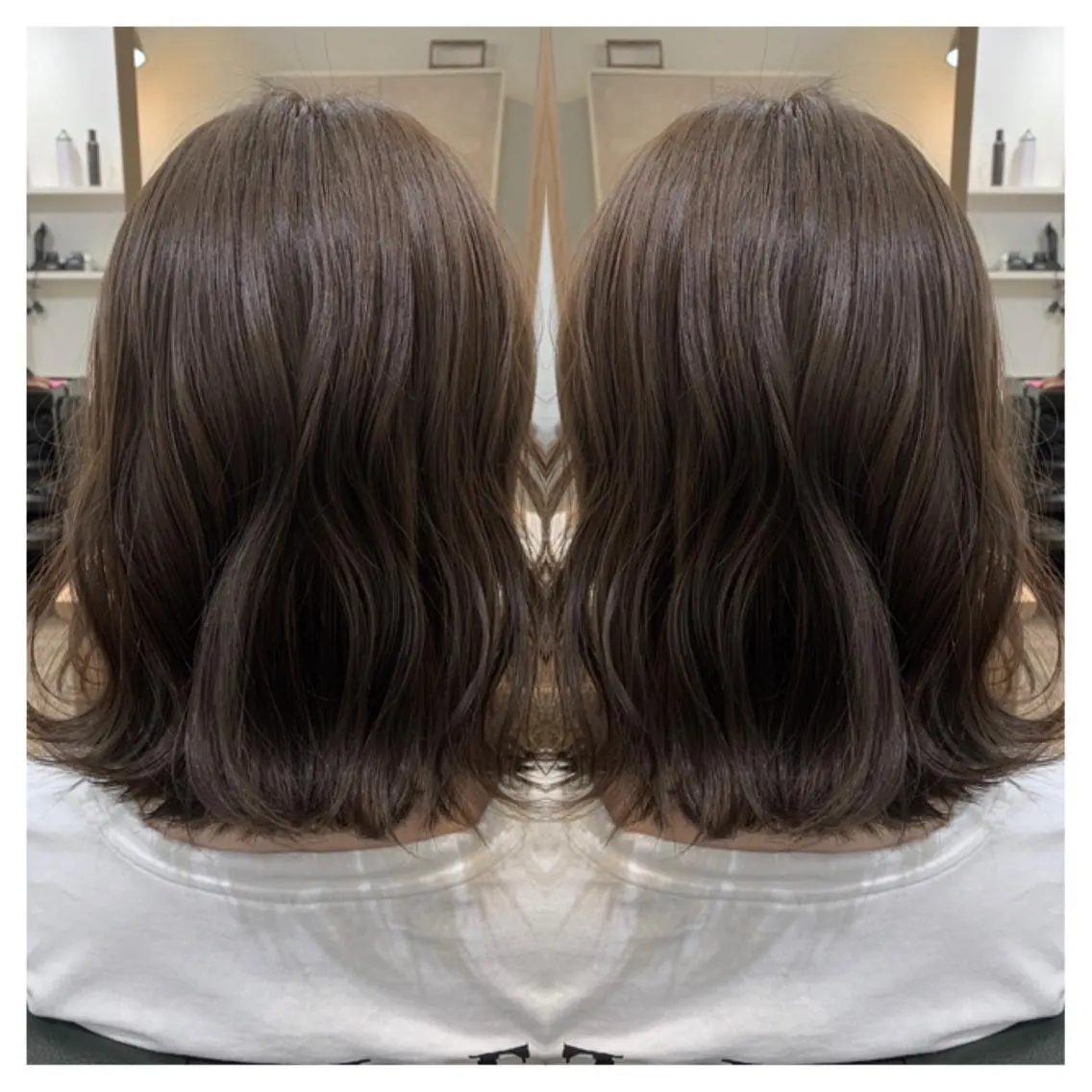 ミディアム カラー ヘアカラー トリートメント 村山 茉衣のヘアスタイル