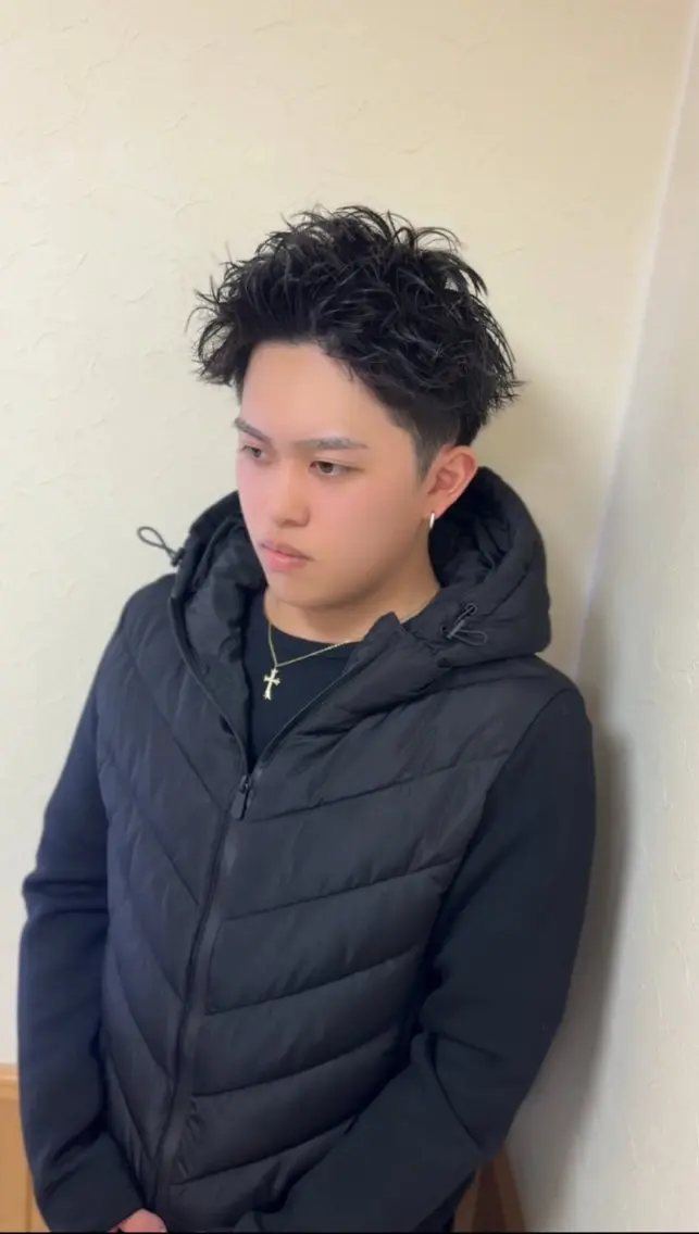 メンズ メンズパーマ スパイキーショート カット TAIYO帯広/ メンズパーマ/波巻きのヘアスタイル