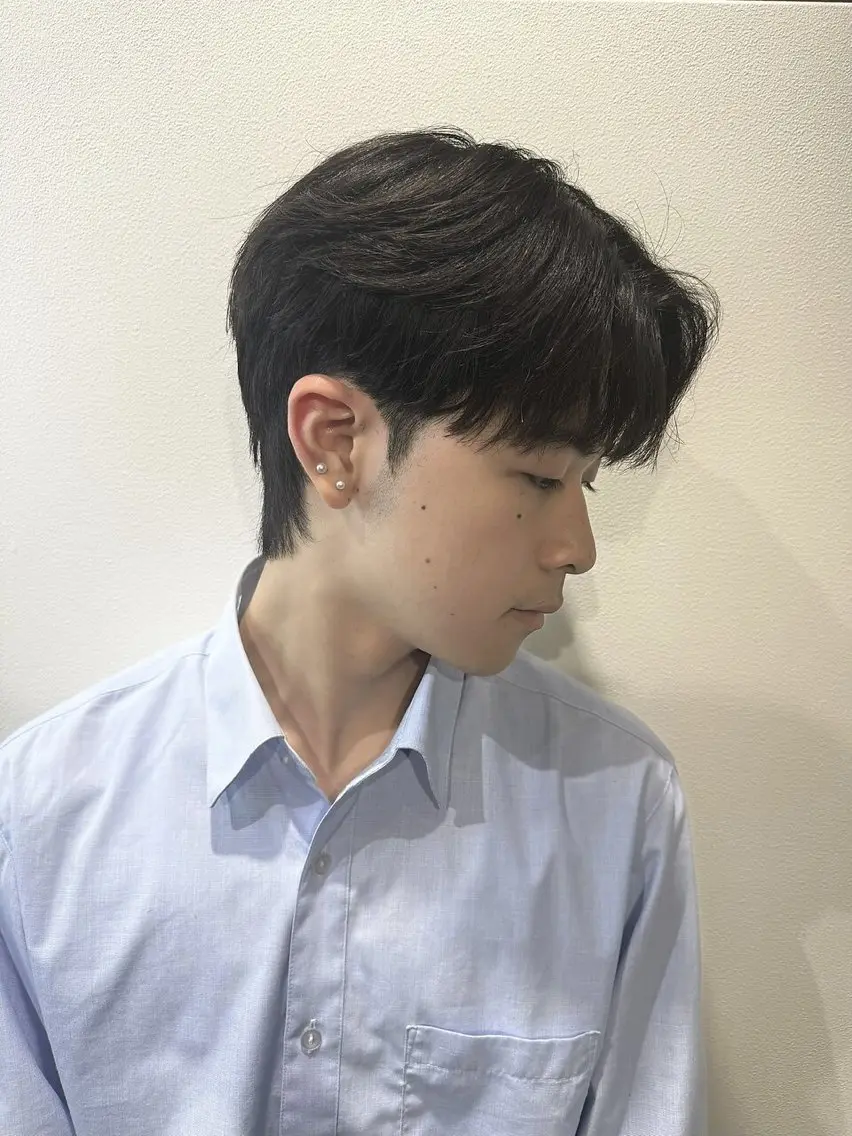 ⭐️韓国風好きな方へ⭐️ メンズカット＋広がり抑えるダウンパーマの写真