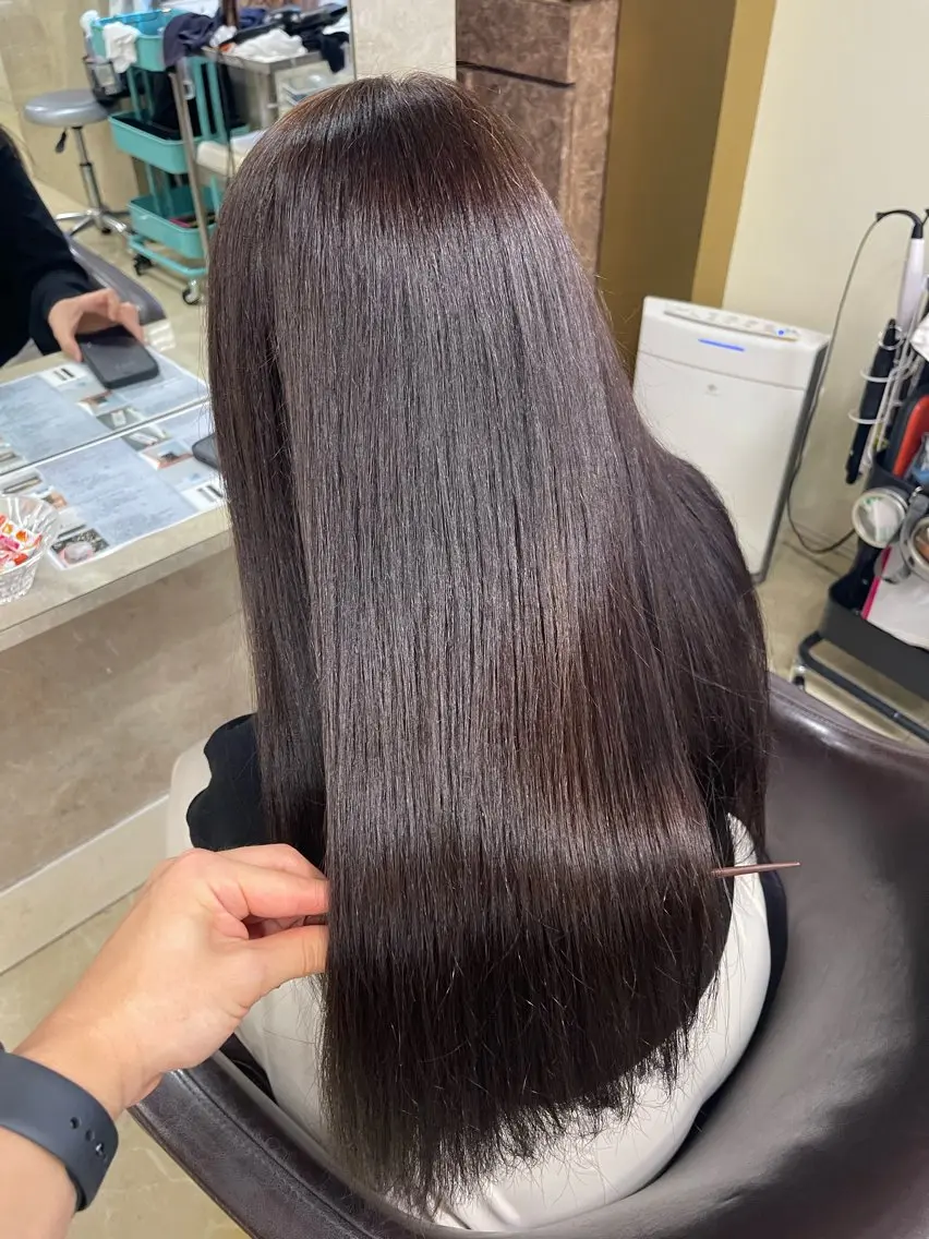 ロング 縮毛矯正 縮毛・酸性ストレート 特化のヘアスタイル