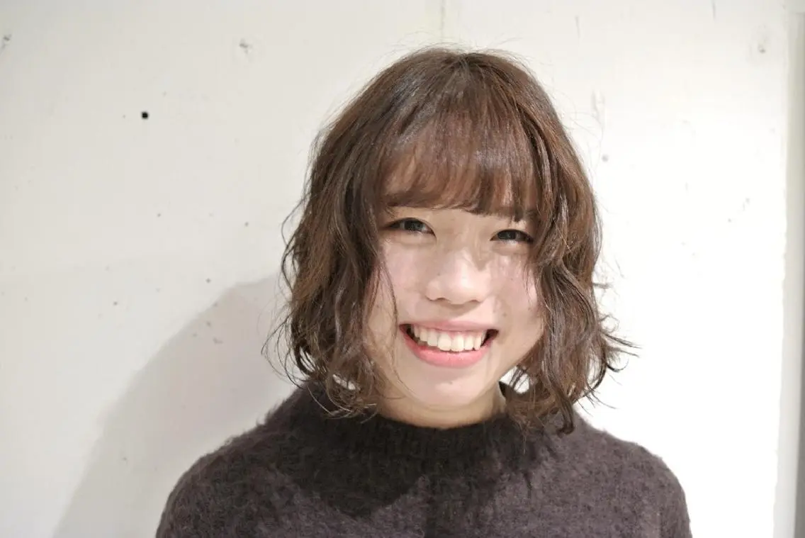 ミディアム パーマ ミディアムパーマ 樋口 千尋のヘアスタイル