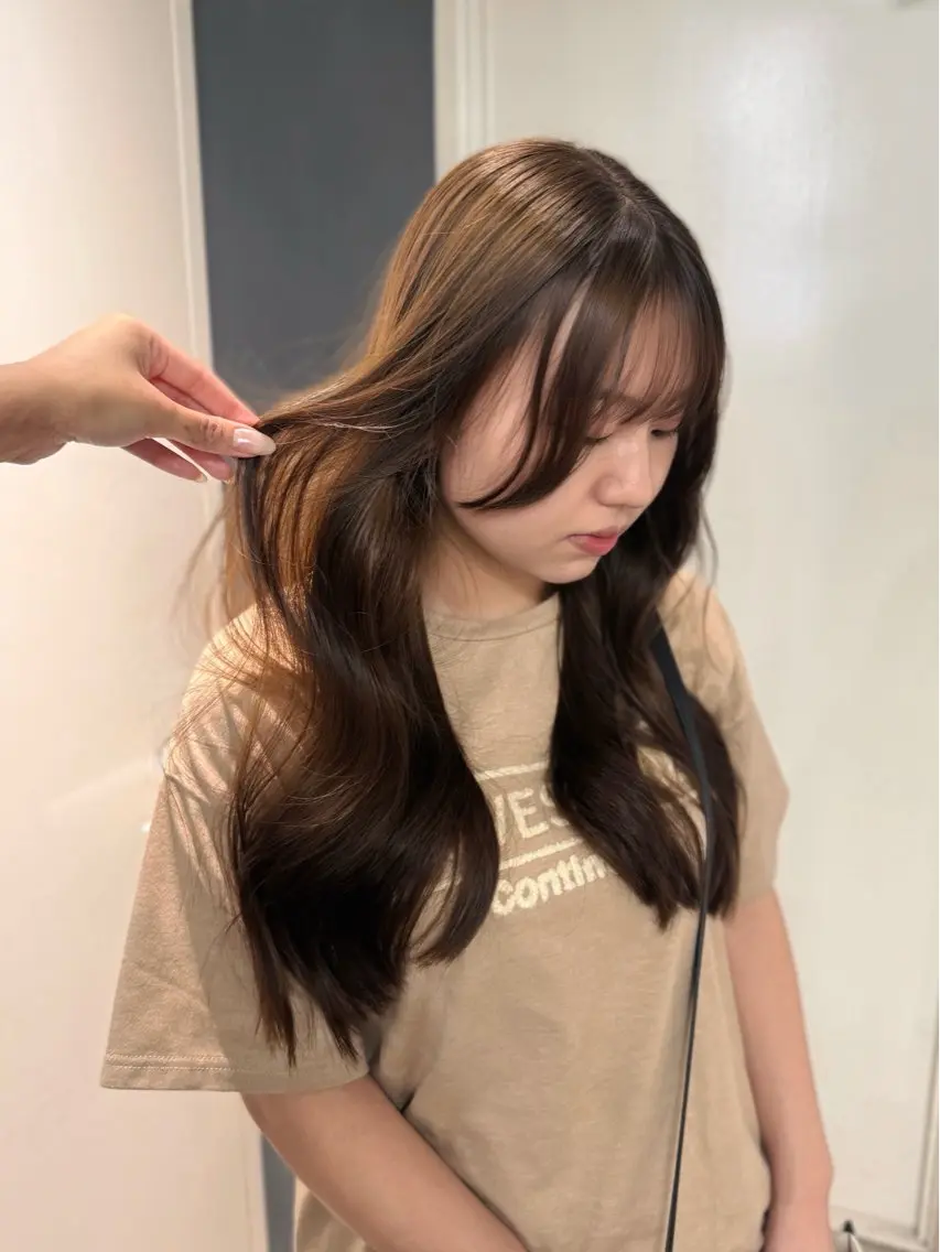 ロング カット ヘアカラー 韓国・透明感カラー /堀江/みずき🐩のヘアスタイル
