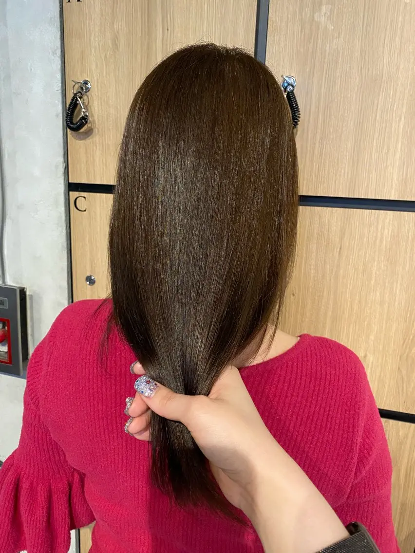 セミロング カット ヘアカラー 縮毛矯正 髪質改善サロン 梅田/ヨナミネのヘアスタイル