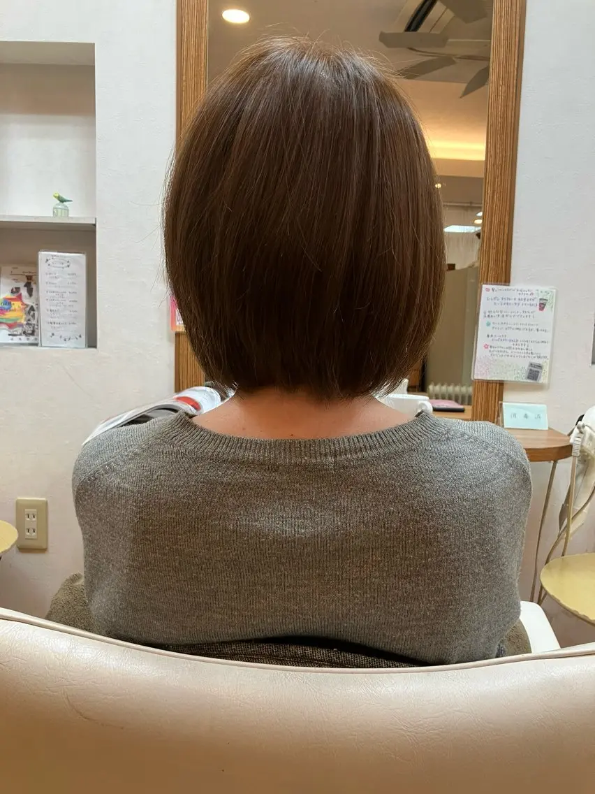 ショート 高畑駅×縮毛矯正 縮毛矯正×湯浅貴子のヘアスタイル