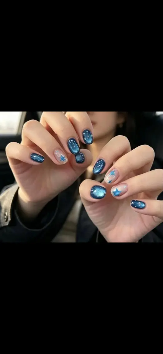 ネイル キラキラネイル マグネットネイル MEO MEO NAIL  守山のネイルデザイン