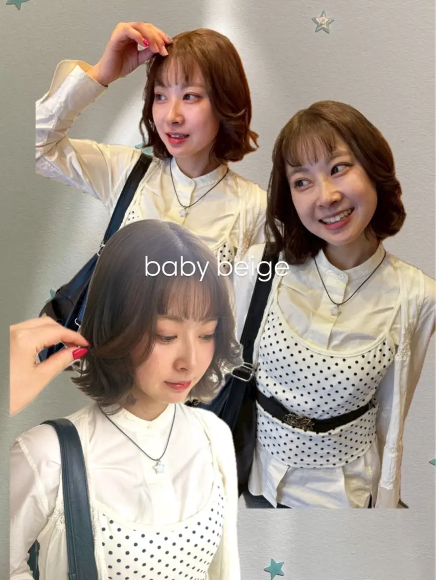 ミディアム カラー ヘアカラー ヨシノ マナウのヘアスタイル