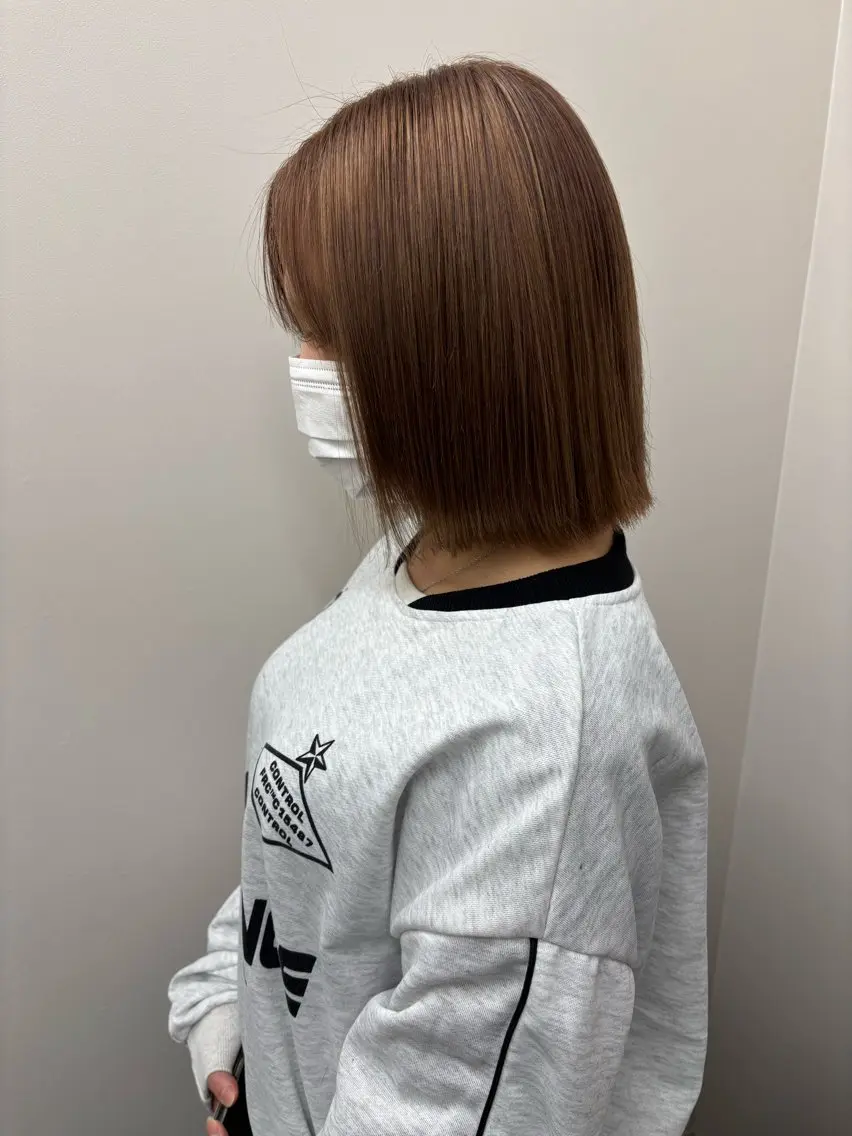 ショート ヘアカラー トリートメント とき/髪質改善/透明 感カラー☘️のヘアスタイル