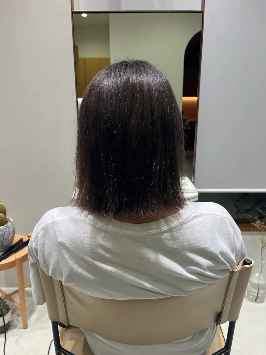 ミディアム カラー ramphy 柴原 夢奈のヘアスタイル