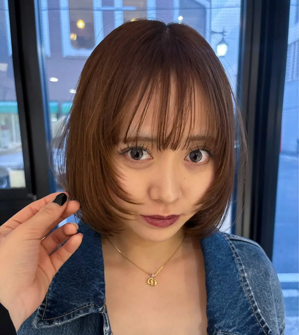 ショート カラー カット ヘアカラー レイヤー/ベージュ/ Yurika🐝🤎のヘアスタイル