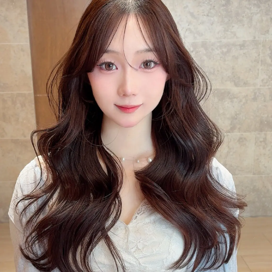 ロング くびれヘア 顔周りカット ハイレイヤー レイヤーカット 似合わせカット カット トリートメント ヘッドスパ Nanako。顔周り カット/韓国レイヤーのヘアスタイル