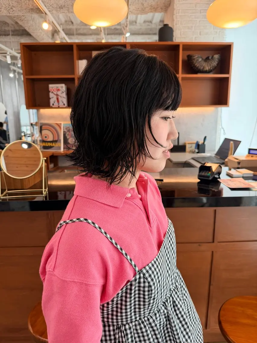 ショート ボブ カット パーマ くせ毛・パーマ◎ ミズノアサミのヘアスタイル