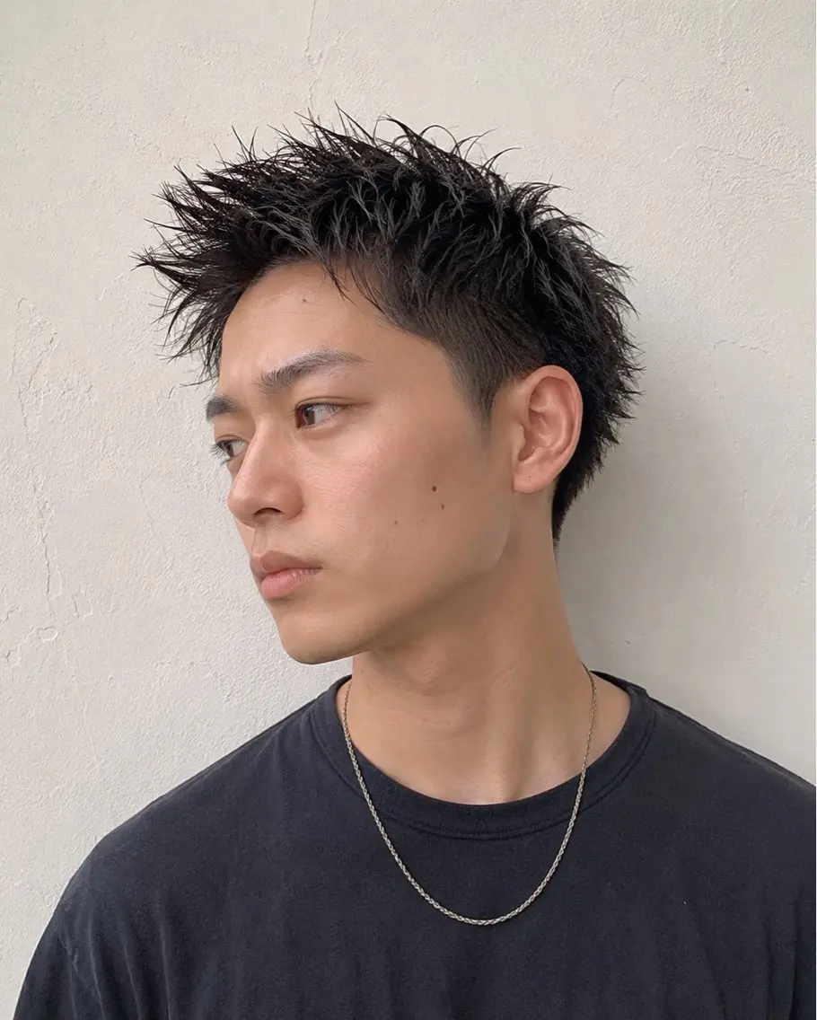 ショート メンズ アップバング ショートヘア カット 🌞塙　湧貴🌞 スパイキーショートのヘアスタイル
