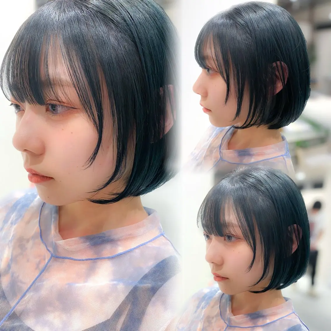 ショート カラー ボブ 顔まわりレイヤー レイヤーカット 似合わせカット ウルフカット 顔周りレイヤー/ボブ 銀座✨中野まさひろのヘアスタイル