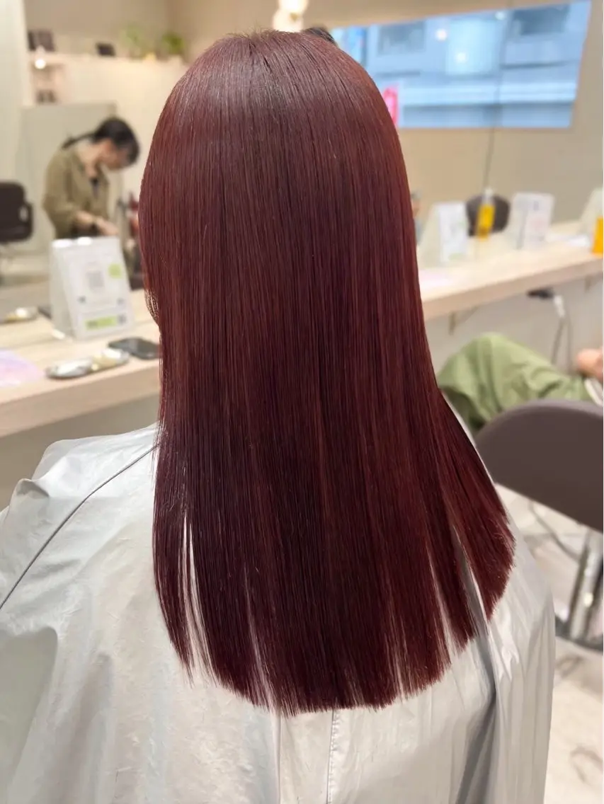 ロング カラー ピンクカラー kawamata cocona🌿のヘアスタイル