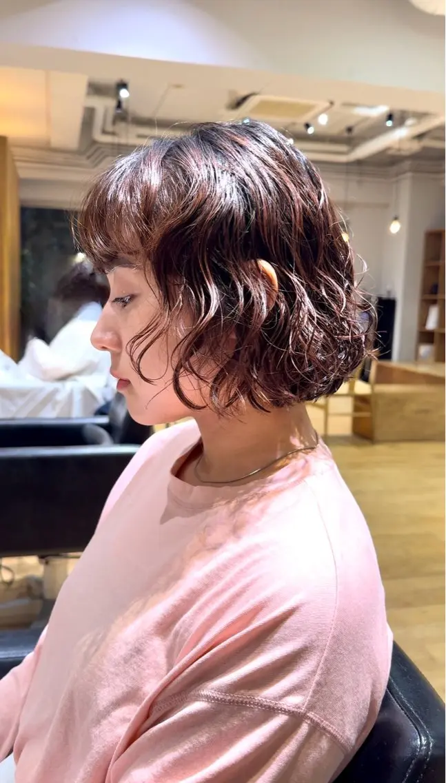 ショート パーマ カット パーマ トリートメント ボブ/ショート 吉田竣のヘアスタイル