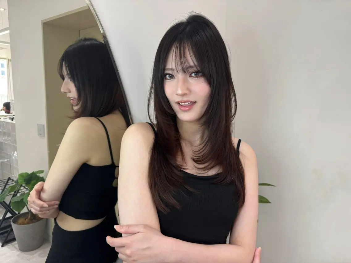 セミロング カット トリートメント レイヤーカット❤︎ 韓国ヘア❤︎YUKAのヘアスタイル