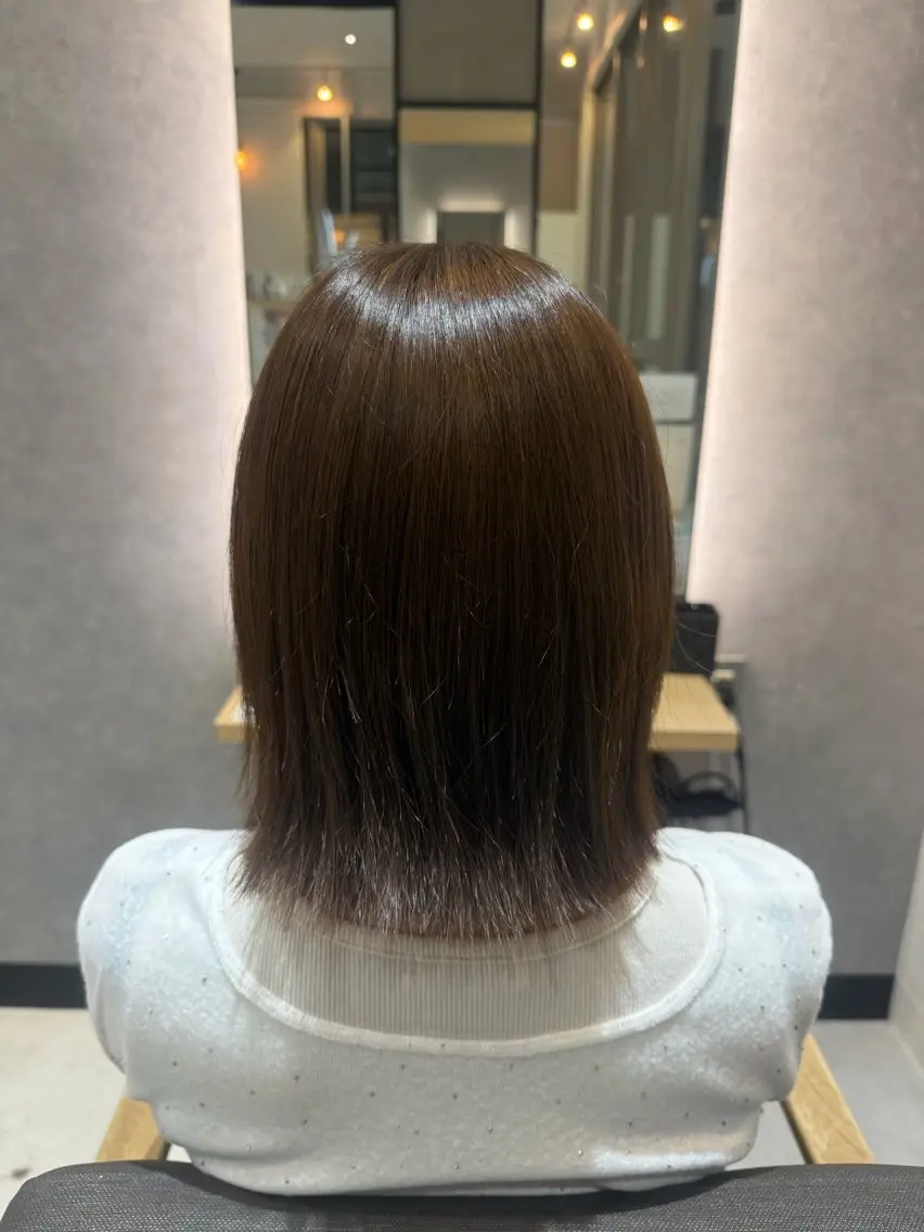 ミディアム カット ヘアカラー FUKA🎀🩶 / 韓国風ヘアのヘアスタイル