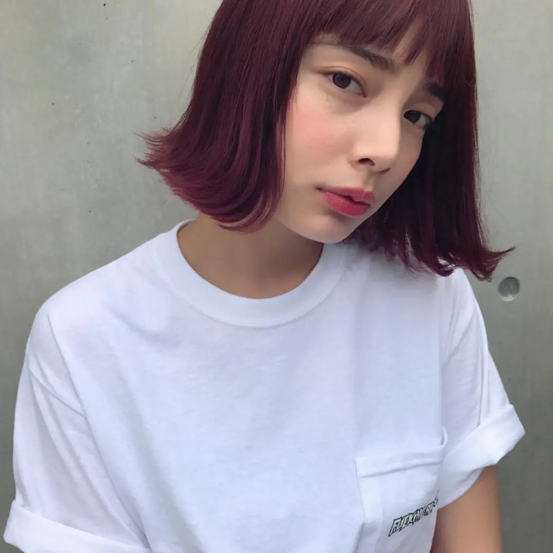 ミディアム カット ヘアカラー トリートメント 透明感カラー🌿ボブ ✨飛田　ケイのヘアスタイル