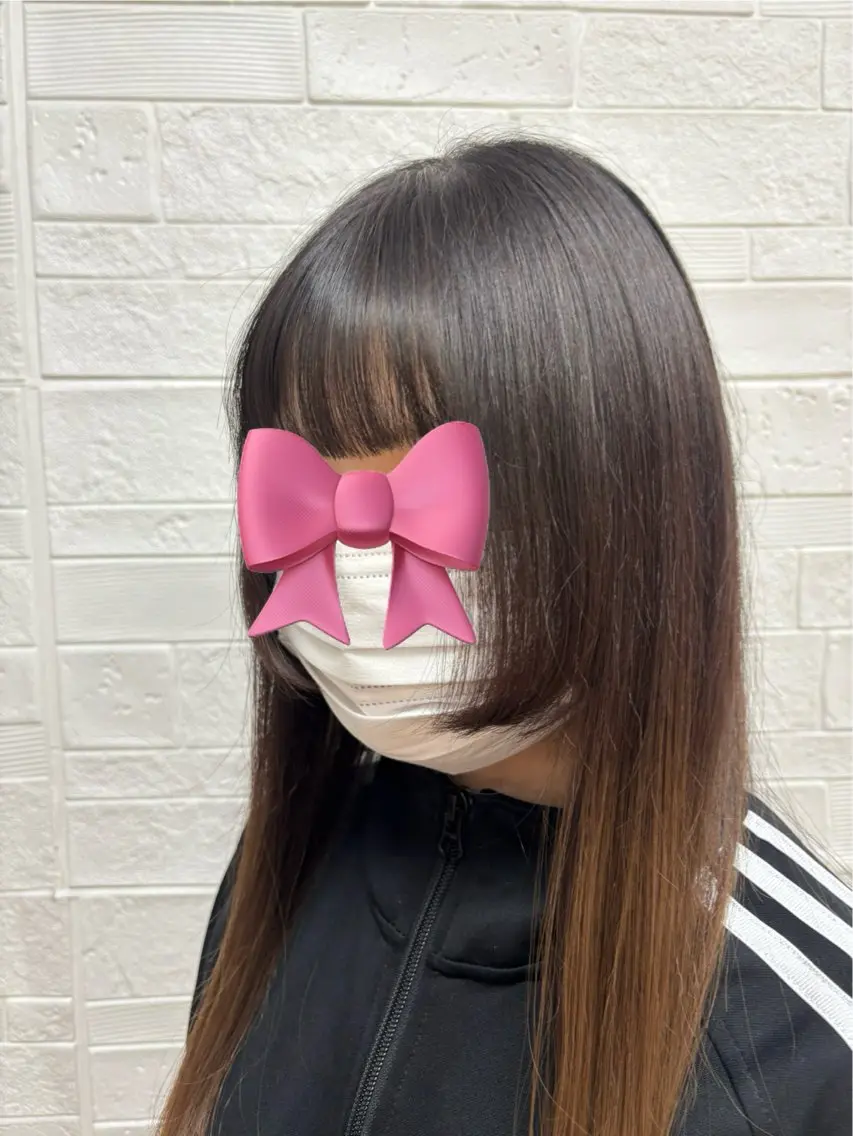 ロング 顔周りカット 姫カット カット トリートメント 坂田 美空のヘアスタイル